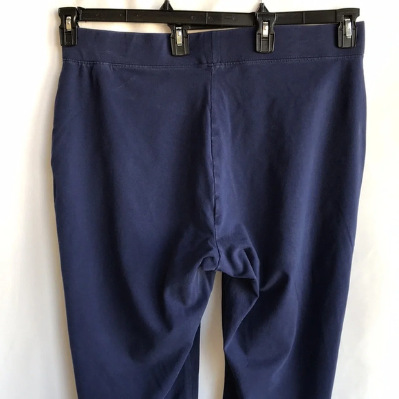 Coldwater Creek navy Egyptian cotton straight leg elastic waist pants, size 1X - Picture 5 of 10